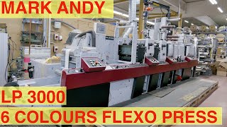 Mark Andy LP 3000 6 colours Flexo printing unit 4K mit [upl. by Akenaj496]