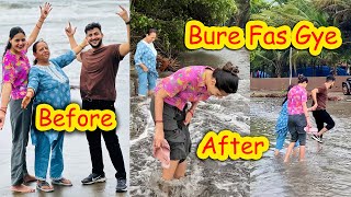 Goa Ke Beach Pe Bure Fase😰 Bhabhi Or Mummy Behte Behte Bache😱  Vinay Thakur Vlogs [upl. by Rovelli19]