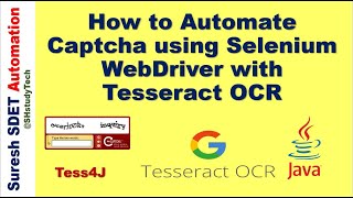 How to Automate Captcha using Selenium WebDriver  Java  Tesseract OCR  Tess4j  SDET [upl. by Dreda92]