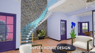 3d home design  duplex house design 2020  3 bedroom duplex house design [upl. by Mirielle]