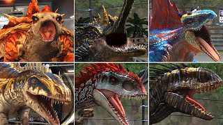 ALL DINOSAURS SPECIAL ATTACK ANIMATION  Jurassic World The Game [upl. by Notfa719]