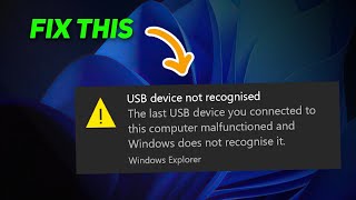 How to Solve USB Device Not Recognized in Windows 10  11  Fix USB device not recognized 3 Ways [upl. by Aryad569]