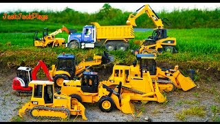 Bruder Construction Truck Toys  Diggers Bulldozers Excavators Backhoe  JackJackPlays [upl. by Bush354]