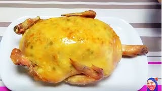 دجاجة محشية بطريقة مبتكرة  Tunisian Cuisine Zakia  Stuffed chicken  poulet farcies [upl. by Marga]