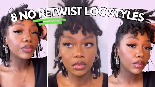 EASY LOC STYLES BEGINNER FRIENDLY  SHORT STARTER LOCS  NO RETWIST  DREADLOCK [upl. by Eberta117]