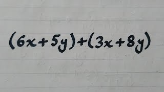 6x5y3x8y  Addition of Algebraic Expressions [upl. by Akenom]