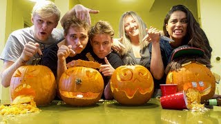 PUMPKIN CARVING CONTEST YOU CHOOSE WINNER [upl. by Adiaz]