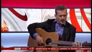 Colonel Chris Hadfield  Space Oddity live amp unplugged on BBC News 24 121213 [upl. by Inness]