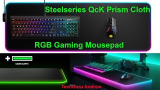 Steelseries QcK Prism Cloth RGB Gaming Mousepad REVIEW [upl. by Steffen]