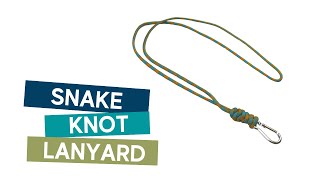 How to make a snake knot paracord lanyard tutorial [upl. by Olen]