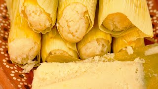 Tamales de elote con mantequilla [upl. by Odravde]