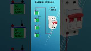 batteries series and parallels connection electrical electricalconnection electricalcircuit [upl. by Etnomal196]