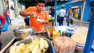 Street Food in Oaxaca  CHEESE CORN CHAMPION and Mexican Meat Alley Tour in Mexico [upl. by Nnahaid925]