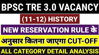 BPSC TRE 30 1112 History Cutoff  Bpsc tre 30 History Cutoff 50 Reservation ke According [upl. by Peony]