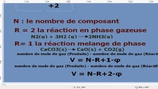 Exercice thermochimie s1 la variance dun système a léquilibre partie20 [upl. by Monto364]