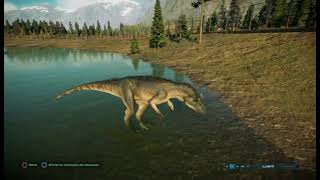 Allosaurus Vs Nasutocératops  Jurassic World Evolution 2  Ps4 [upl. by Ashling]