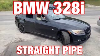 2009 BMW 328i EXHAUST w STRAIGHT PIPES [upl. by Anerys]