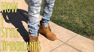 HOW TO STYLE TIMBERLANDS HOW I STYLE TIMBERLANDS [upl. by Willcox582]