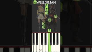 Wellerman Piano Tutorial Easy  Nathan Evans Sea Shanty Piano Cover [upl. by Hyman]