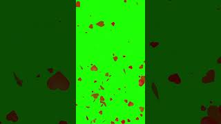 heart confetti green screen shorts background animation greenscreen [upl. by Ardnohs]