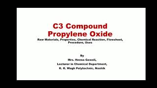 Manufacturing Process of Propylene Oxide [upl. by Ymot]