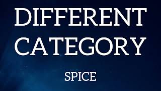 Spice Different Category Lyrics video spice [upl. by Atnauq]