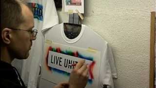 HOWTO Airbrushing on Screen Printed shirt with Larry Homanwmv [upl. by Remmer]