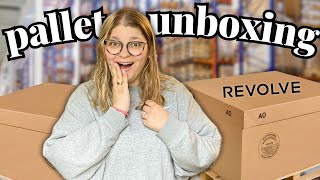 I BOUGHT A REVOLVE MYSTERY PALLET TO RESELL ONLINE 👀 Pallet Unboxing to Resell [upl. by Airbmak]