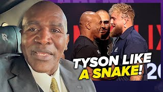 Evander Holyfield WARNS Jake Paul dont fight Mike Tyson on inside Reacts to fight [upl. by Watanabe]