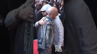 Eminem hugs Jimmy Iovine at Dr Dres Walk of Fame ceremony [upl. by Bartosch314]