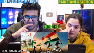 Pakistani Couple Reacts To Republic Day Special Mashup  Muteeba Got Emotional  75th Republic Day [upl. by Odrareg]