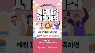 “내일의 꿈을 앞당기기 WE해” 청년내일저축계좌 신청기간 2024 5 1  5 21 [upl. by Terej]