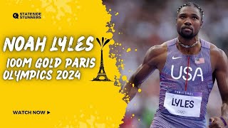 Noah Lyles 100m Gold Paris Olympics 2024 noahlyles trackandfield olympics2024 speedlegends [upl. by Gaeta]