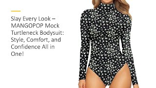 Slay Every Look – MANGOPOP Mock Turtleneck Bodysuit Style Comfort and Confidence All in One [upl. by Ultann283]