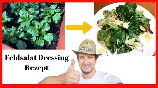 Feldsalat Dressing Rezept 🔴 frisch vom Balkon Garten [upl. by Yorgen982]