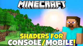 Mojang Released SHADERS For Minecraft Consoles amp Mobile Minecraft Bedrock Shaders [upl. by Norton]