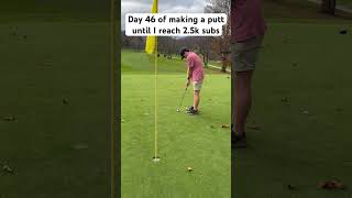 Making a putt everyday until I reach 25k subs day 46 subscribe golf putting [upl. by Mccutcheon626]