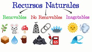 🌳Recursos Naturales Renovables No Renovables e Inagotables🌞 Fácil y Rápido  Biología [upl. by Jami]