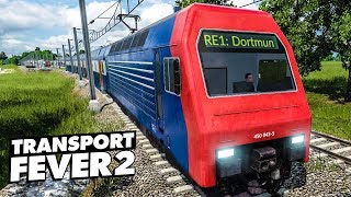 TRANSPORT FEVER 2 10 Der neue REGIONALEXPRESS  Gameplay der EisenbahnSimulation [upl. by Ardnas]