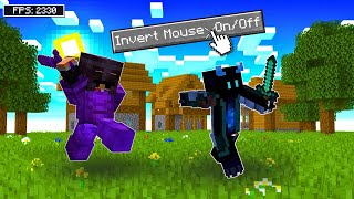 Minecraft But I Have Inverted Mouse [upl. by Acirem966]