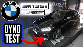 BMW M135i xDrive 20 B48 302bhp306ps Dyno Test with Bluespark Tuning Box [upl. by Abott525]