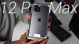 Graphite Iphone 12 Pro Max Unboxing amp Nomad Case [upl. by Alemat124]