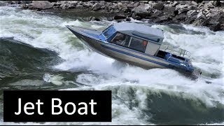 Salmon River Jet Boat Cramer Creek Rapid Idaho Viking [upl. by Odlanyer]