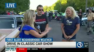 Neighborhood Weather Southington Drive In Classic Car Show [upl. by Flam]