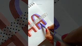 Colorful Name Lettering Design✨💜 Customized  shorts youtubeshorts [upl. by Eidnam]