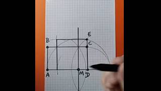 Dado un RECTÁNGULO trazar un CUADRADO EQUIVALENTE en Dibujo Técnico Geometría Tema equivalencias [upl. by Llerehs]