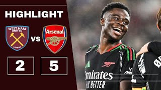 SakaHavertzGabriel🔥West Ham vs Arsenal 25  Premier League 202425  Match Highlights amp Goals [upl. by Tyler368]