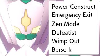 FULL HALF HP POKEMON ABILITY TEAM Shiny Zygarde Power Construct Berserk Zen Mode Emergency Exit [upl. by Ycnaffit]