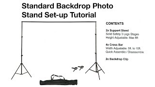 Standard Backdrop Photo Stand Tutorial  How to Setup  eFavormartcom [upl. by Bunch388]