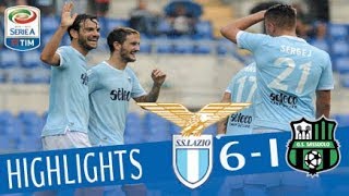 Lazio  Sassuolo  61  Highlights  Giornata 7 Serie A TIM 201718 [upl. by Aletse392]